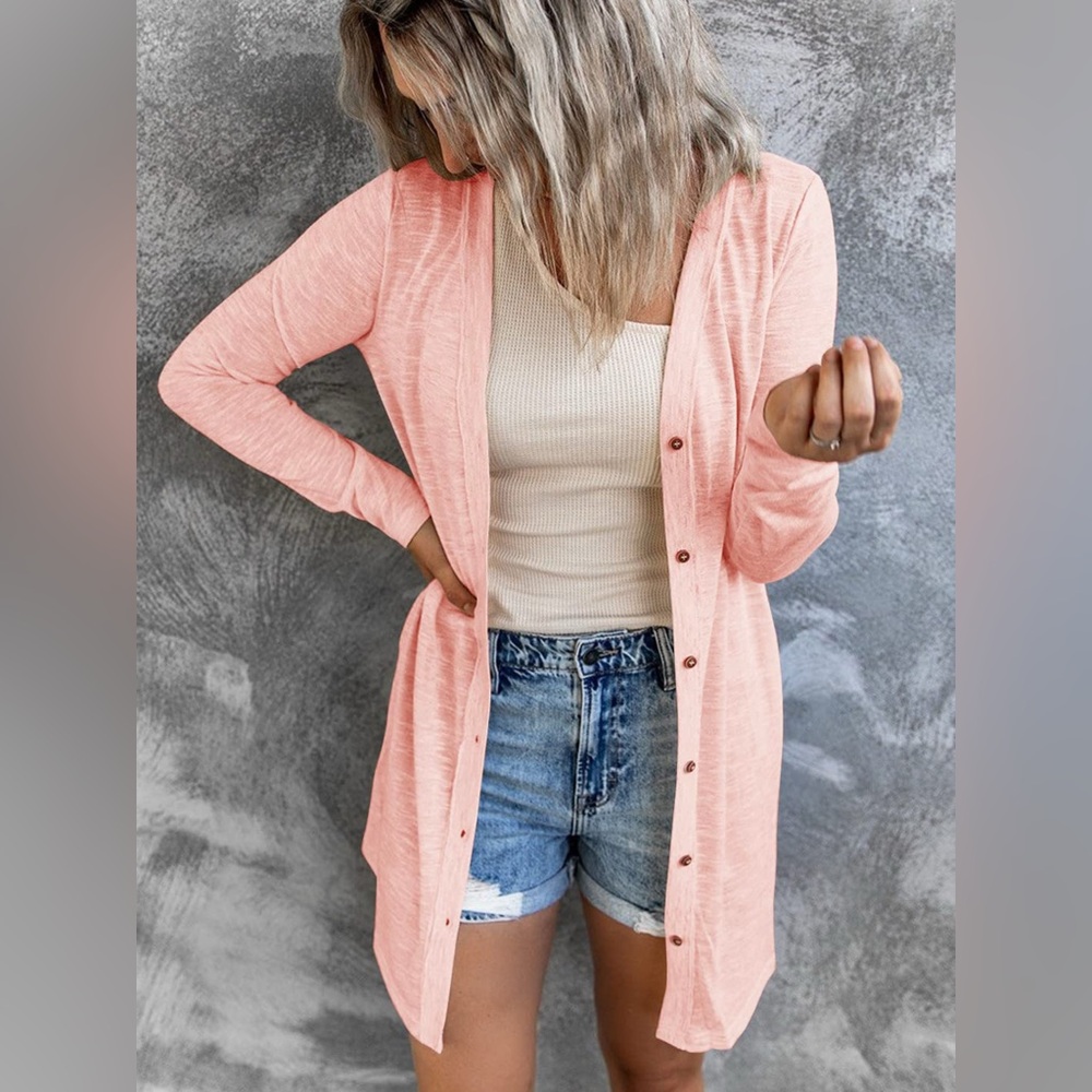 Lightweight Button-Down Cardigan - Picture 4 of 12